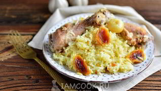 Плов с куриными ножками в мультиварке