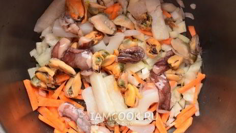 плов с морепродуктами в мультиварке