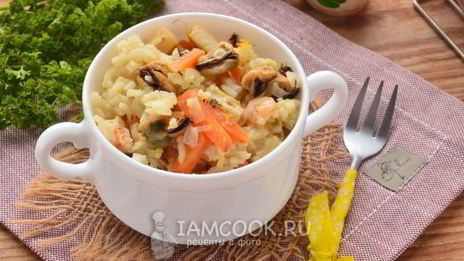 плов с морепродуктами в мультиварке