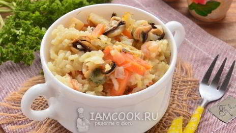 плов с морепродуктами в мультиварке