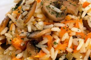 Плов с шампиньонами