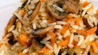 Плов с шампиньонами