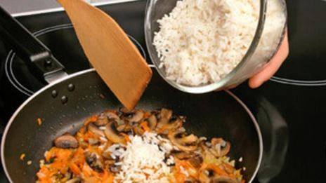 плов с шампиньонами