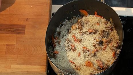 плов с телячьими потрохами