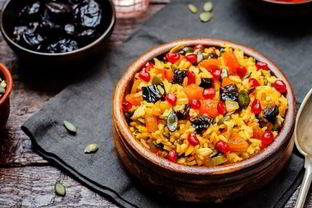 Постный плов с сухофруктами