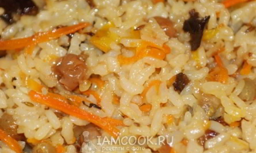 Рецепт сладкого постного плова