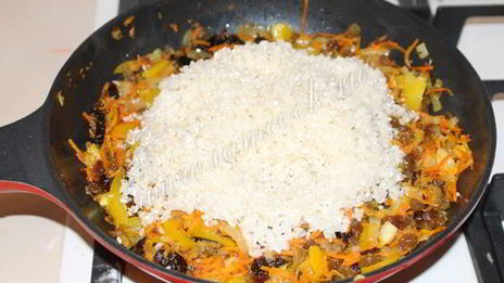 сладкий постный плов