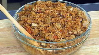 Вегетарианский плов с тофу