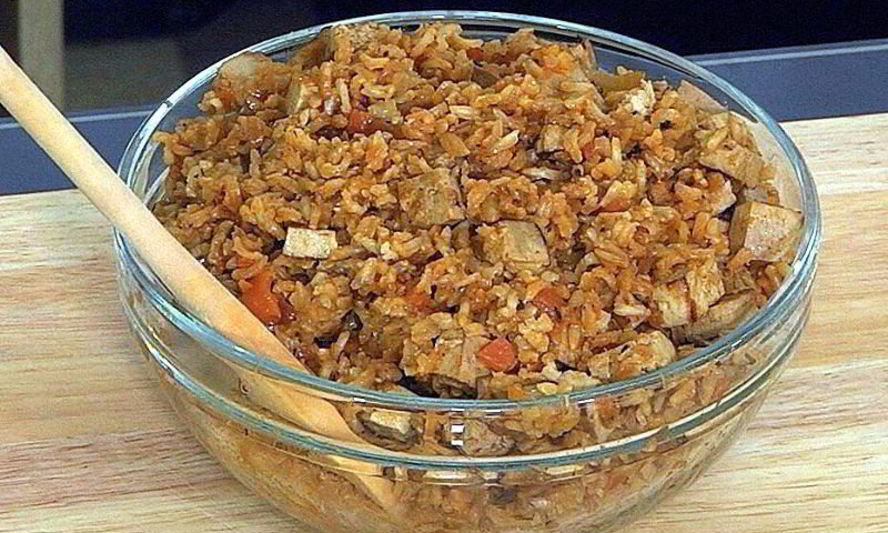 Рецепт вегетарианского плова с тофу