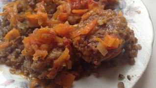 Фрикадельки с овощным рагу