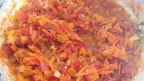 фрикадельки с овощным рагу