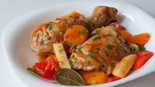 Фрикасе из курицы по-креольски