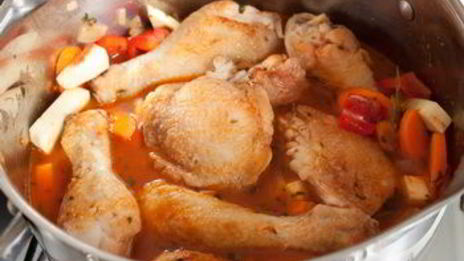 фрикасе из курицы по-креольски