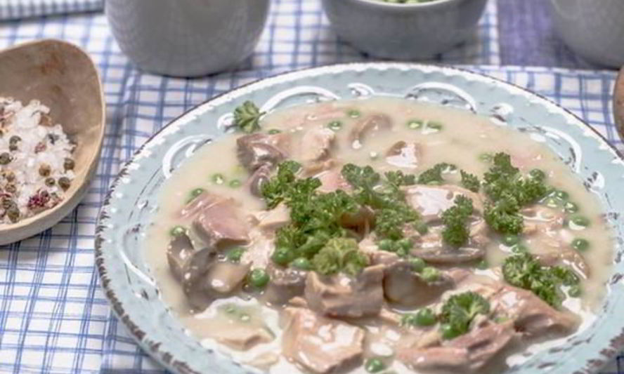 Рецепт фрикасе из курицы с грибами