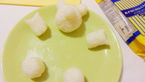 фрикасе из курицы с рисовым медвежонком