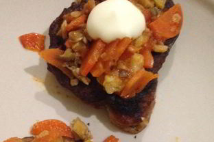 Гречневые оладушки с овощным рагу