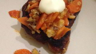 Гречневые оладушки с овощным рагу