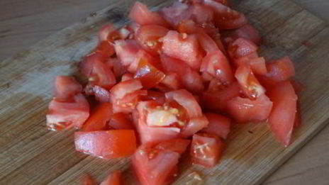 грибное рагу с кабачками в сметанном соусе