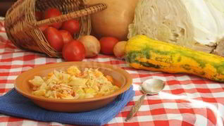 Кабачки с картошкой помидорами