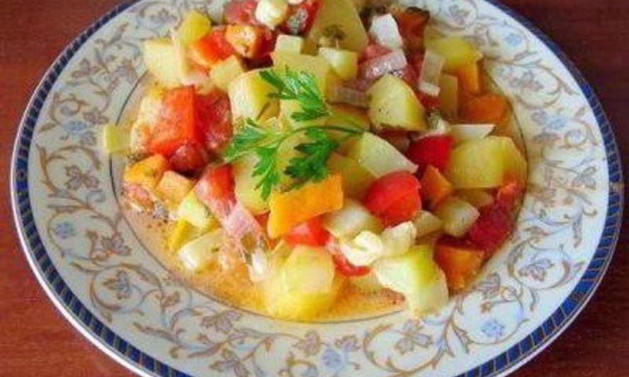 Рецепт овощного рагу из кабачков с картофелем