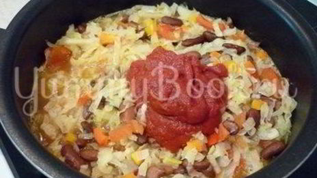 овощное рагу с фасолью