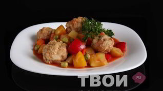 Овощное рагу с фрикадельками
