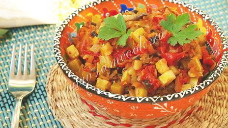 овощное рагу с грибами