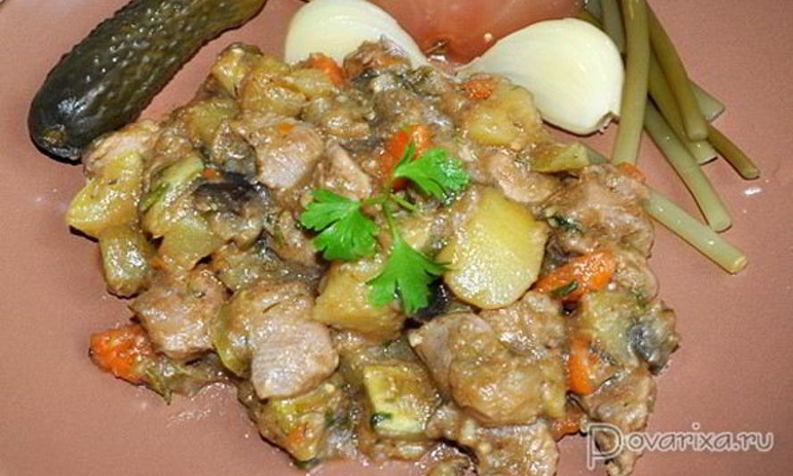 Рецепт овощного рагу с индейкой