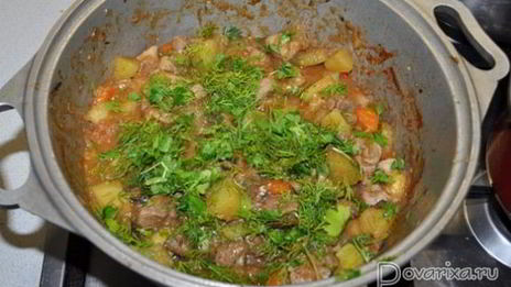 овощное рагу с индейкой