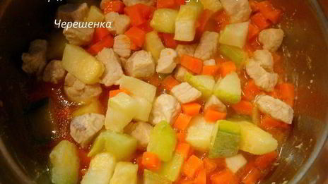 овощное рагу с курицей