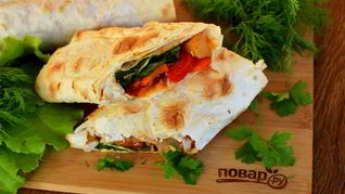 Овощное рагу в лаваше