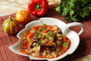 Рагу из баклажанов и кабачков