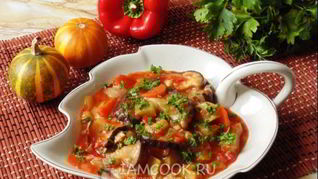 Рагу из баклажанов и кабачков