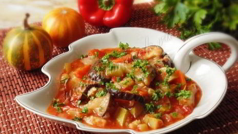 рагу из баклажанов и кабачков