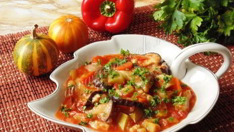 рагу из баклажанов и кабачков