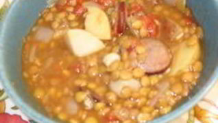 Рагу из чечевицы