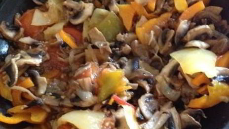 рагу из фасоли с грибами