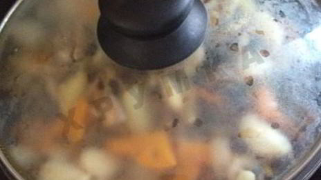 рагу из фасоли с грибами