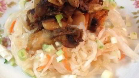 рагу из фасоли с грибами