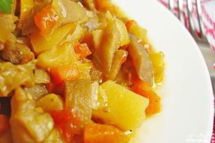 Рагу из кабачков с грибами