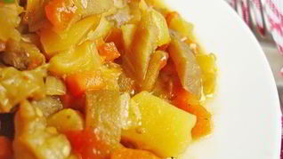 Рагу из кабачков с грибами