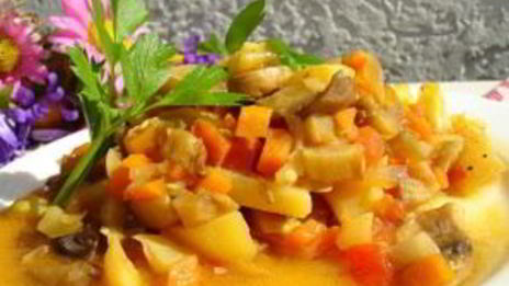 рагу из кабачков с грибами