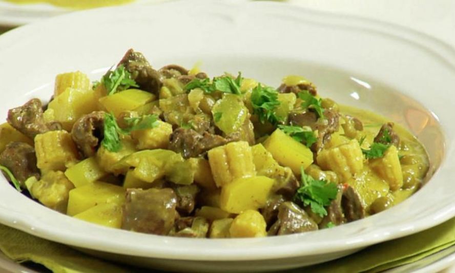 Рецепт рагу из куриных сердечек