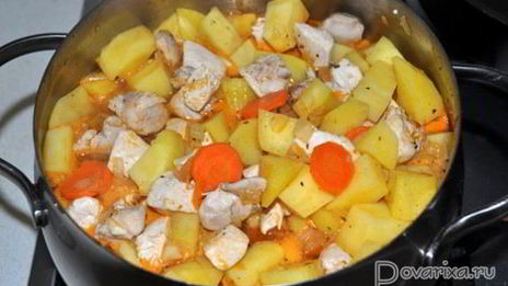 рагу из курицы с картофелем