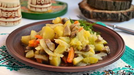 рагу из овощей с шампиньонами в мультиварке