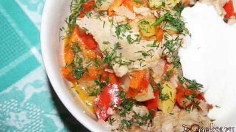 рагу из свинины с овощами в мультиварке