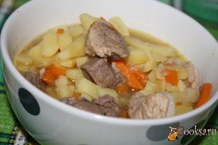 Рагу со свининой, говядиной, картофелем и репой