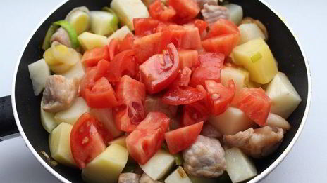 тыква с мясным рагу