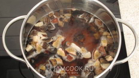 ризотто из перловки с грибами