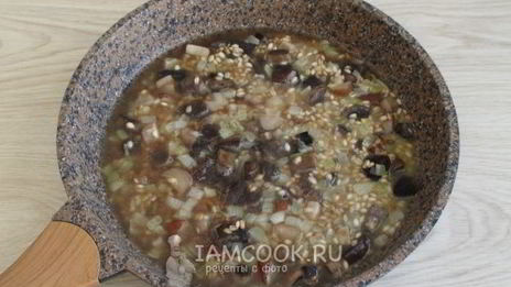 ризотто из перловки с грибами